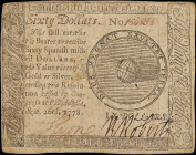 CC-86. Continental Currency. September 26, 1778. $60. Very Fine.

Printed by Hall and Sellers.

From the Estate of Graydon Lee Cook.

Estimate: ...
