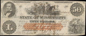 Jackson, Mississippi. State of Mississippi. 1862 $50. Fine.

Period annotation on the reverse.

From the Estate of Graydon Lee Cook.

Estimate: ...
