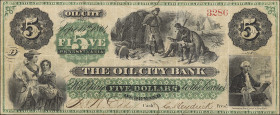 Oil City, Pennsylvania. The Oil City Bank. 1864 $5. Very Fine.

Pinholes.

From the Estate of Graydon Lee Cook.

Estimate: $100 - 150