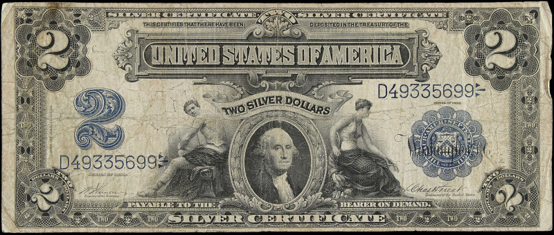 Fr. 251. 1899 $2 Silver Certificate. Fine.

Problem free for the grade.

Est...