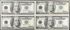 Lot of (4). Fr. 2175-B. 1996 $100 Federal Reserve Notes. New York. Very Fine. Offsets.

Ink/annotations are found on one of the notes.

Estimate: ...