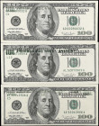 Lot of (3). Fr. 2175-D, 2175-E, & 2175-L. 1996 $100 Federal Reserve Notes. Very Fine to Extremely Fine. Offsets.

Estimate: $400 - 600