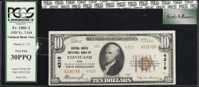 Cleveland, Ohio. $10 1929 Ty. 2. Fr. 1801-2. The Central NB. Charter #4318. PCGS Currency Very Fine 30 PPQ.

From the Estate of Graydon Lee Cook.
...