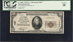 Pittsburgh, Pennsylvania. $20 1929 Ty. 1. Fr. 1802-1. The Exchange NB. Charter #1057. PCGS Currency Very Fine 20.

From the Estate of Graydon Lee Co...