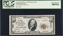 Pittsburgh, Pennsylvania. $10 1929 Ty. 2. Fr. 1801-2. The Mellon NB. Charter #6301. PCGS Currency Choice About New 58.

From the Estate of Graydon L...