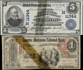 Lot of (2) Mixed Nationals. $1 & $5 1875 & 1902 Plain Back. Fr. 418 & 606. Very Good.

Estimate: $200 - 400