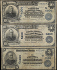 Lot of (3) Mixed Nationals. $5 & $10 1902 Plain Back & 1902 Date Back. Fr. 594, 623, & 633. Very Good to Fine.

A trio of well circulated 1902 Natio...
