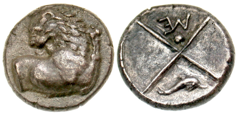 "Thrace, Cherronesos. Ca. 400-350 B.C. AR hemidrachm (12.6 mm, 2.22 g). Forepart...