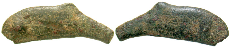 "Skythia, Olbia. Ca. 525-350 B.C. AE cast dolphin (22 mm, 1.29 g). Anokhin 154; ...