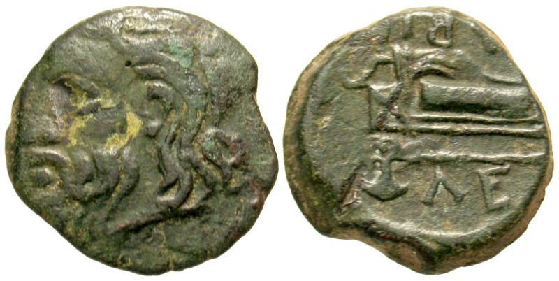 "Skythia, Olbia. civic issue. 260-250 B.C. AE 23 (21.2 mm, 7.51 g, 9 h). Bearded...