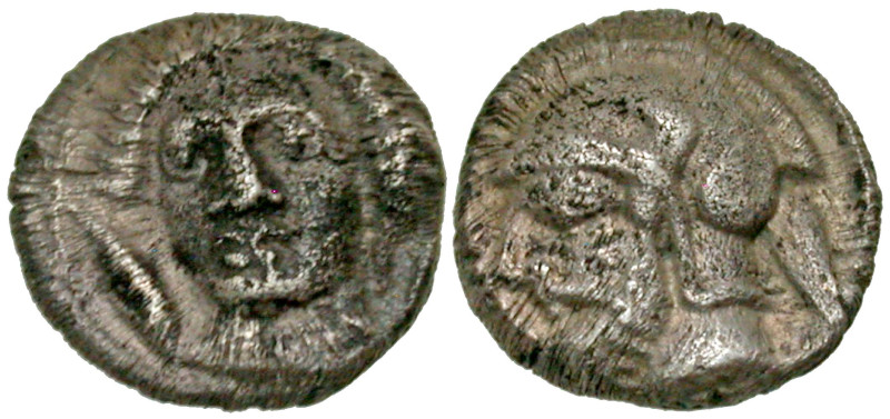 "Cilicia, Tarsus. Pharnabazos or Datames. Circa 380-361/0 B.C. AR obol (8.4 mm, ...