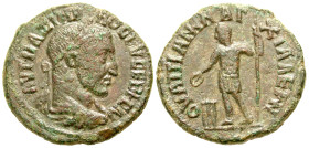 "Thrace, Anchialus. Maximinus I Thrax. A.D. 235-238. AE 28 (27.6 mm, 9.28 g, 1 h). ΑΥΤ ΜΑΞΙΜΕΙΝΟ ΕΥ ΕΒΗ ΑΥΓ, laureate, draped and cuirassed bust of Ma...