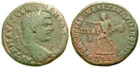 "Thrace, Philippopolis. Caracalla. A.D. 198-217. 30.1 mm, 16.36 g, 1 h). Pythian Games issue. Struck A.D. 214. AYT K M AYP CEVH ANTΩNEINOC, laureate h...