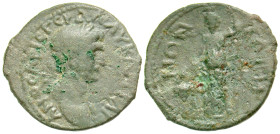 "Caria, Tabae. Trajan. A.D. 98-117. AE 24 (23.6 mm, 3.82 g, 2 h). ΑΥ ΚΑ(Ι) ΤΡΑΙ-ΑΝΟ ΑΡΙ ΓЄΡ ΔΑ, laureate bust of Trajan right, drapery on left shoulde...