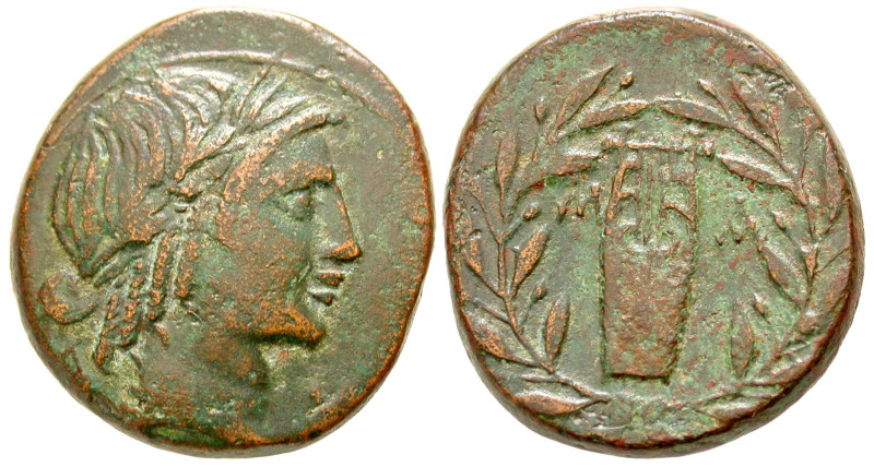 "Lycian League. Time of Augustus. 27 B.C.-A.D. 14 AE 23 (22.5 mm, 7.29 g, 12 h)....