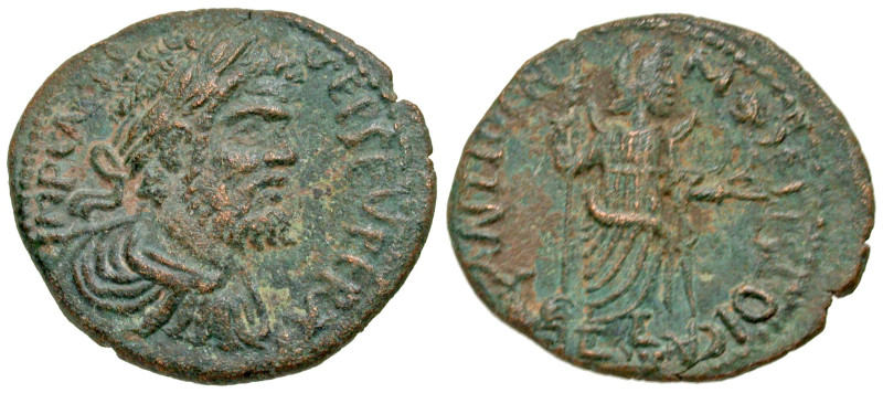 "Pisidia, Antiochia. Septimius Severus. A.D. 193-211. AE 24 (23.8 mm, 5.23 g, 6 ...