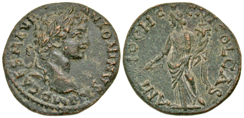 "Pisidia, Antiochia. Caracalla. A.D. 198-217. AE 23 (23.2 mm, 5.77 g, 6 h). Stru...