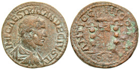 "Pisidia, Antiochia. Trajan Decius. A.D. 249-251. AE 25 "as" (24.8 mm, 7.34 g, 5 h). IMP CAES TRAIAN DECIVS AV, laureate, draped and cuirassed bust ri...