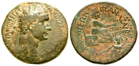 "Cilicia, Anazarbus. Domitian. A.D. 81-96. AE 26 (25.6 mm, 7.98 g, 12 h). Dated RY 112 (A.D. 93/4). ΑΥΤΟ ΚΑΙ ΘΕ ΥΙ ΔΟΜΙΤΙΑΝΟΣ ΣΕ ΓΕΡ, laureate head of...