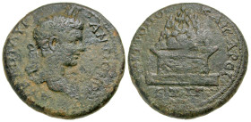 "Cappadocia, Caesarea. Caracalla. A.D. 198-217. AE 29 (29 mm, 16.96 g, 1 h). Dated RY 13 of Sept. Severus = A.D. 204/5. AY KAI M AYPH ANT NINOC, laure...