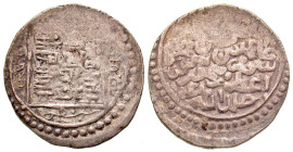 "Timurid. Timur (Tamerlane). AH 771-807 / AD 1370-1405. AR tanka (29.8 mm, 6.97 g). Citing Chagatai khan Suyurghatmish. No mint, likely Samarkand or a...