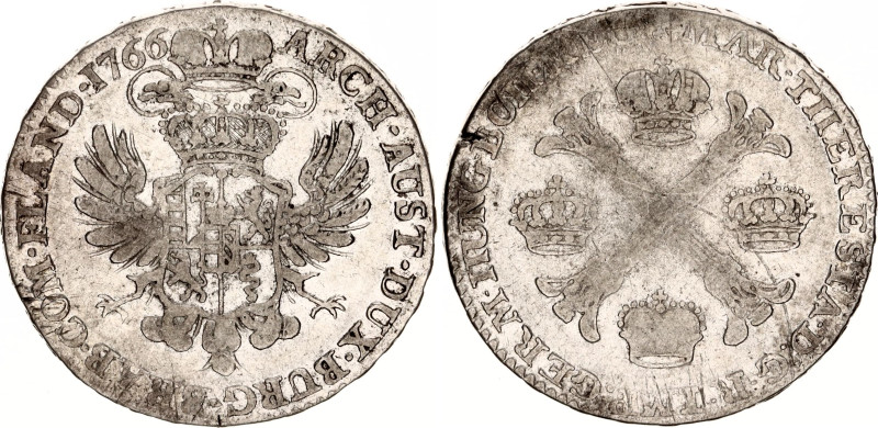 Austrian Netherlands 1/2 Kronentaler 1766
KM# 19, N# 27849; Silver; Maria There...