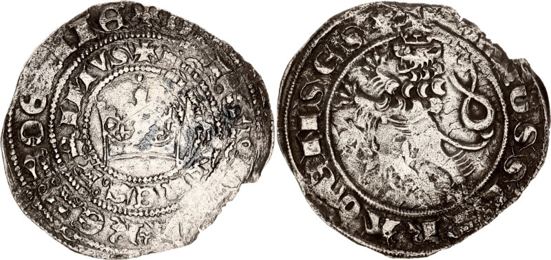 Bohemia Prager Groschen 1310 - 1346 (ND)
Donebauer 817; Silver; Johann von Luxe...