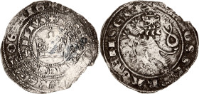 Bohemia Prager Groschen 1310 - 1346 (ND)
Donebauer 817; Silver; Johann von Luxemburg (1310-1346); Kuttenberg Mint; VF, Scratches
