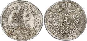 Bohemia 3 Kreuzer 1699 GE
KM# 590, N# 43302; Silver; Leopold I; Prague Mint; VF+