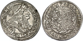 Austria 3 Kreuzer 1703 IA
KM# 1115, N# 26235; Silver; Leopold I; Graz Mint; VF-XF