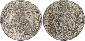 Austria 15 Kreuzer 1674 ✿
KM# 1170, Her# 925, N# 34748; Silver; Leopold I; Vienna Mint; XF