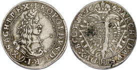 Austria 15 Kreuzer 1662 CA
KM# 1198, Her# 919, N# 37430; Silver; Leopold I; Vienna Mint; VF