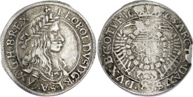 Austria 15 Kreuzer 1663 CA
KM# 1198, Her# 923, N# 37430; Silver; Leopold I; Vienna Mint; VF