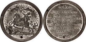 Austria WM Medal "The Cessation of Hostilities with Turkey and France" 1717
Julius 1338, Montenuovo 1493, Horsky 2591; White Metal 28.8 g., 43.7 mm.;...
