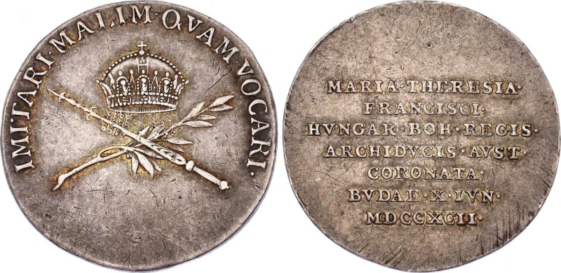 Austria Silver Coronation Medal 1792 Big
Silver 2.08 g., 20 mm.; Maria Theresa;...