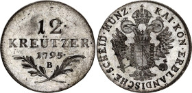Austria 12 Kreutzer 1795 B
KM# 2137, N# 18040; Silver; AUNC/UNC