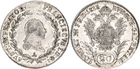 Austria 20 Kreuzer 1815 A
KM# 2142, N# 33676; Silver; XF+