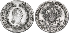 Austria 20 Kreuzer 1823 A
KM# 2143, N# 19931; Silver; Franz I; UNC-
