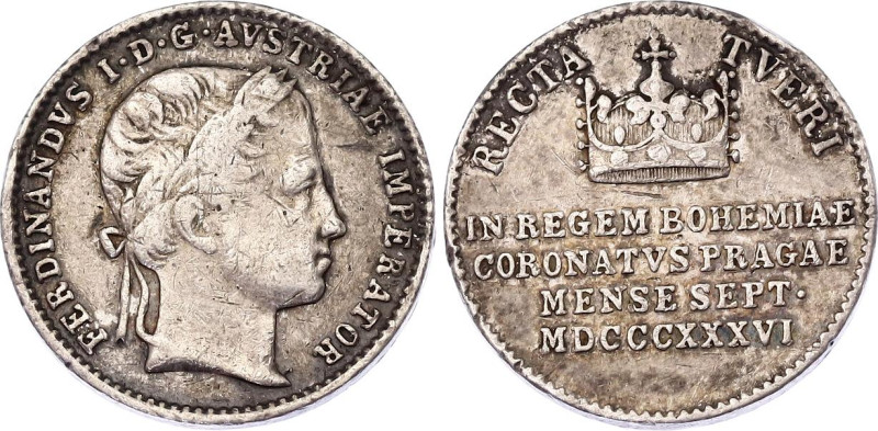Austria Silver Medal "Coronation of Ferdinand I in Prague" 1836
Frühwald III. 4...