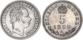 Austria 5 Kreuzer 1859 A
KM# 2197, N# 19930; Billon; Franz Joseph I; UNC