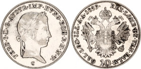 Austria 20 Kreuzer 1839 C
KM# 2202, Adamo# D4, N# 24624; Silver; Ferdinand I; Prague Mint; XF-