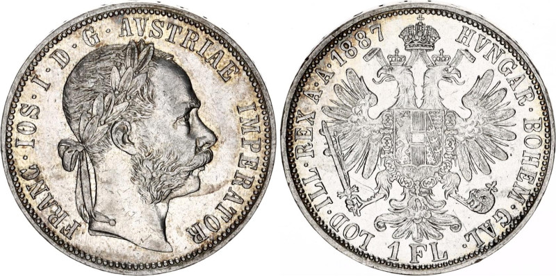 Austria 1 Florin 1887
KM# 2222, N# 4726; Silver; Franz Joseph I; AUNC