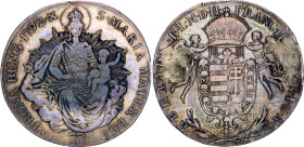 Hungary 1/2 Taler 1792 A
KM# 405, Adamo# L4, ÉH# 1345, Her# 40, H# 1912, N# 49057; Silver; Leopold II; Vienna Mint; VF+ with nice toning, unmounted.