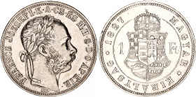 Hungary 1 Forint 1887 KB
KM# 469, N# 26846; Silver; XF