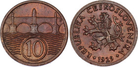 Czechoslovakia 10 Haleru 1929
KM# 3, N# 3977; AUNC/UNC
