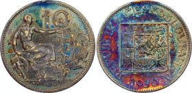 Czechoslovakia 10 Korun 1930
KM# 15, N# 7797; Silver; XF with artificial patina