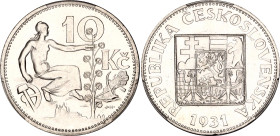 Czechoslovakia 10 Korun 1931 PCGS MS 63
KM# 15, N# 7797; Silver; UNC
