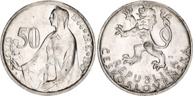 Czechoslovakia 50 Korun 1947
KM# 24, N# 12634; Silver; 3rd Anniversary - Slovak Uprising; UNC