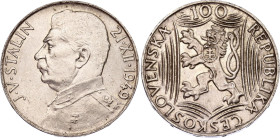 Czechoslovakia 100 Korun 1949
KM# 30, N# 17467; Silver; 70th Birthday of Josef V. Stalin; UNC with full mint luster
