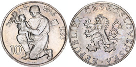 Czechoslovakia 10 Korun 1955
KM# 42, N# 12623; Silver; 10th Anniversary - Liberation from Germany; UNC